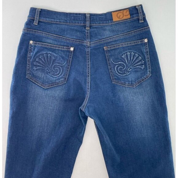 Escada Sport Women’s Denim Cropped Button Accent Jeans Size 38 Made In Italy - Picture 3 of 10